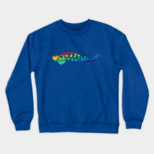 Loving Wave of Rainbow Hearts Crewneck Sweatshirt